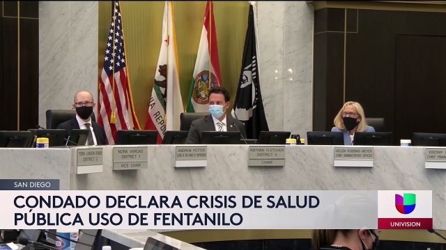 La junta de supervisores del condado de San Diego declaró como una crisis de salud pública el uso ilegal de fentanilo.