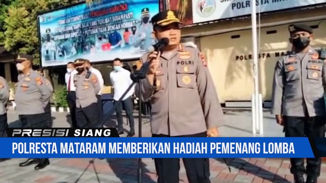 Kapolresta Mataram Pimpin Upacara Penyerahan Hadiah Pertandingan Hari Bhayangkara ke 76 Tahun 2022