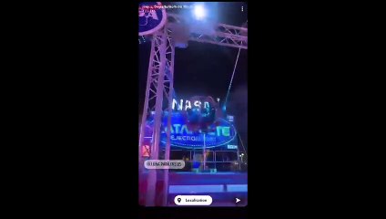 Download Video: Une jeune fille légèrement blessée au pied dans un accident d'attraction au Luna Park de Fréjus - Un élastique du manège 