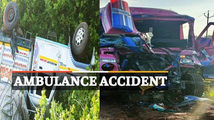 Speeding Ambulance Rams Into Truck In Bhadrak On National Highway