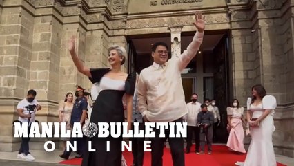 The oath-taking of elected Manila City government officials