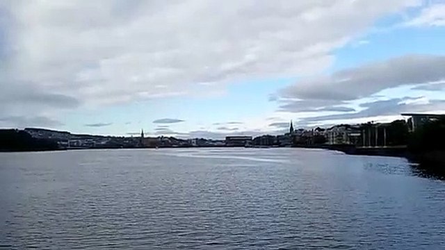 Derry city centre, the Waterside and the River Foyle