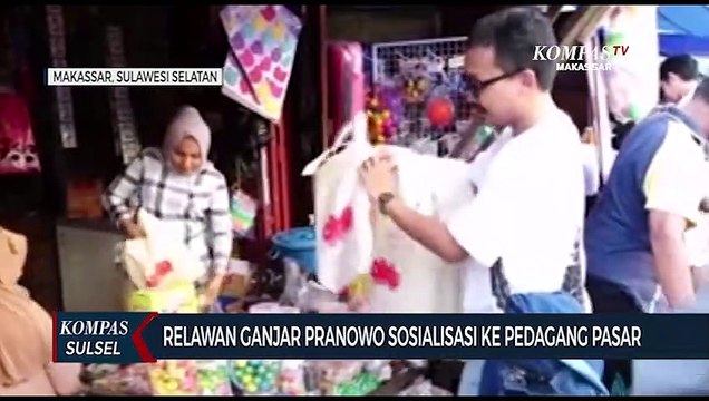 Relawan Ganjar Pranowo Sosialisasi Ke Pedagang Pasar