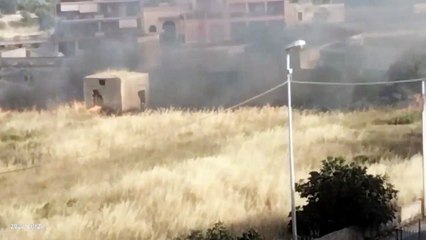 Andria: incendio nel quartiere San Valentino