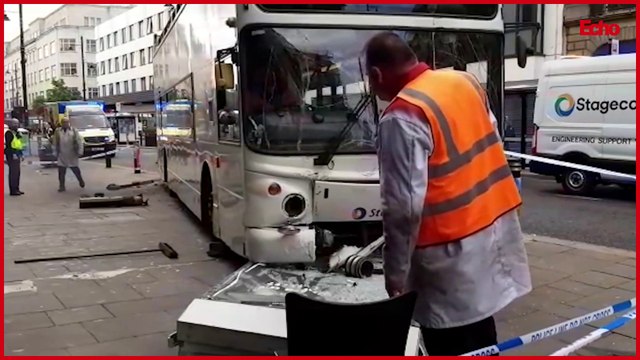 Sunderland bus smash on Fawcett Street