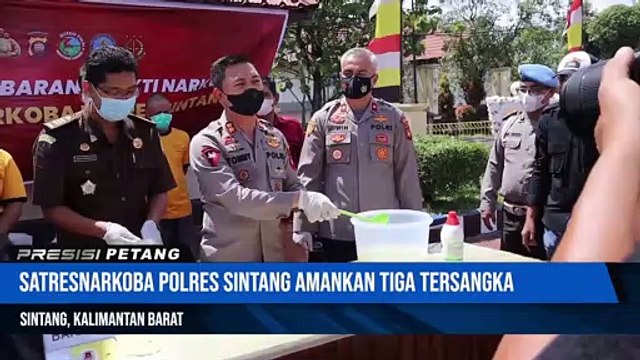 Polres Sintang Gelar Press Release Sekaligus Pemusnahan Barang Bukti Narkoba