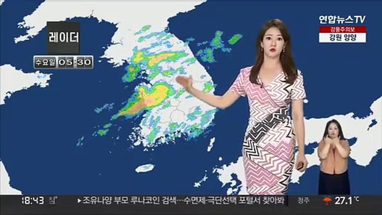 [날씨] 밤사이 중부 강한 장맛비...시간당 30-50mm 폭우