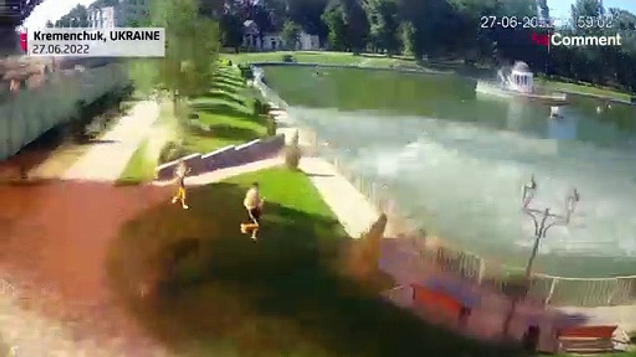 Ukraine: Moment of strike on Kremenchuk shopping mall caught on CCTV