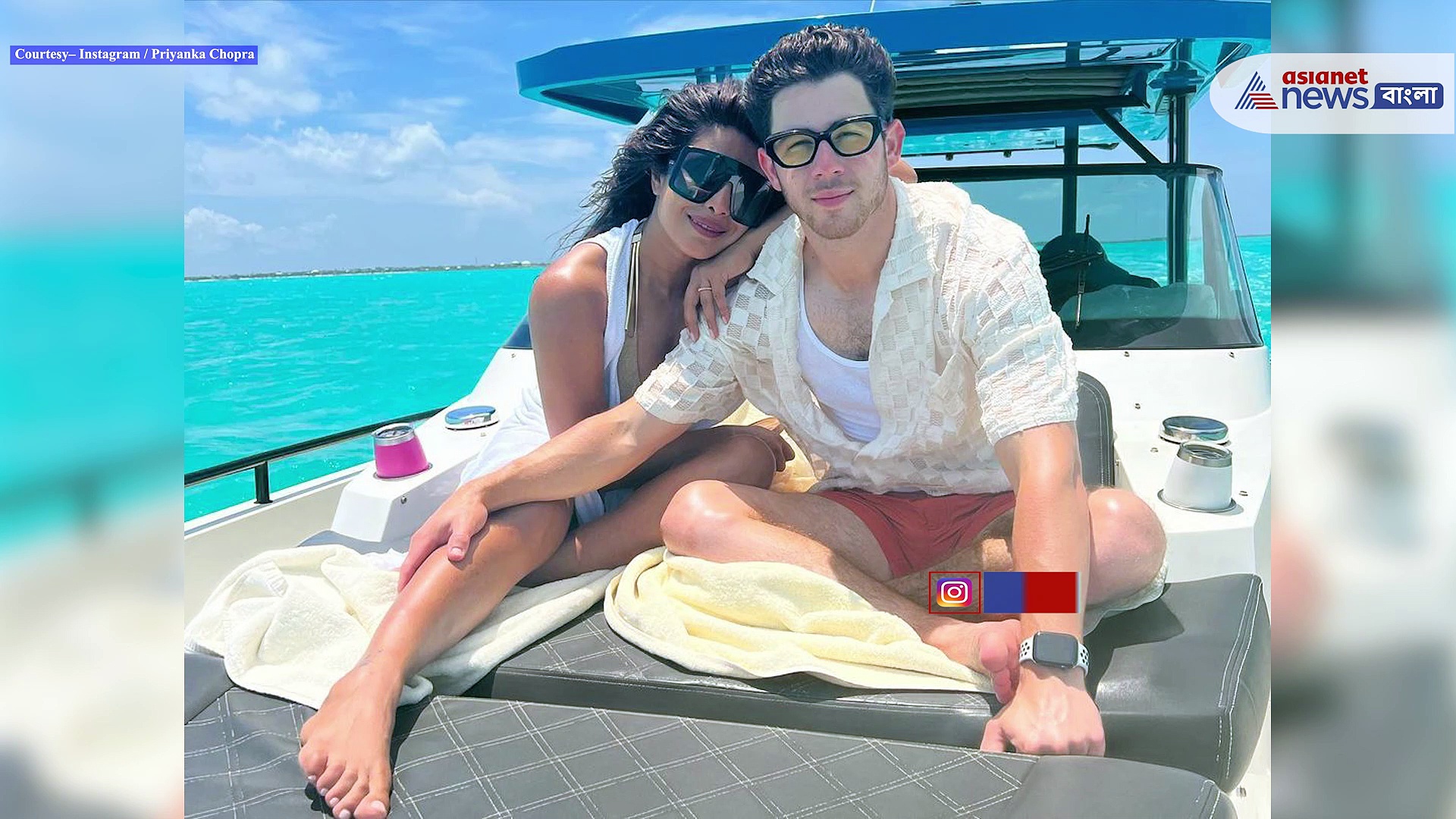 সি-বীচে রোম্যান্টিক মুডে নিক-প্রিয়াঙ্কা