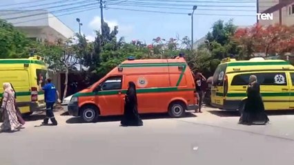 كاميرا TeN  في موقع انهيار سقف خشبي داخل مركز للدروس الخصوصية بالحامول كفر الشيخ