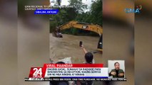 Bagong kasal, sumakay sa backhoe para makarating sa reception | 24 Oras