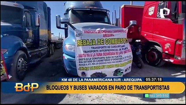 Así se vivió el segundo día de paro de transportistas en algunas regiones del país