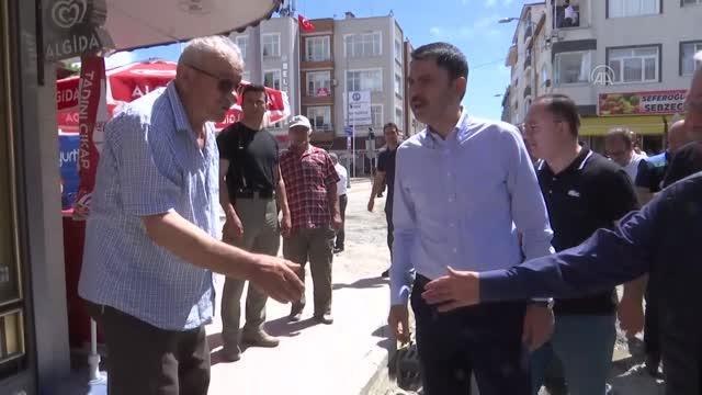 KASTAMONU - Bakan Kurum,selden etkilenen bölgelerde incelemede bulundu