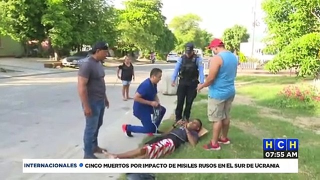 Fracturado resulta motociclista tras colisión en bo. Las Palmas, SPS