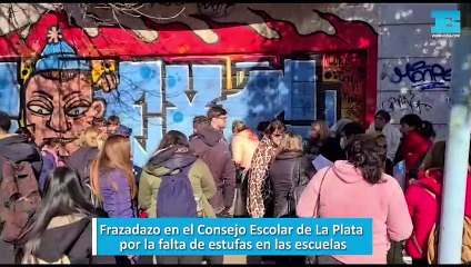 Frazadazo en el Consejo Escolar de La Plata por la falta de estufas en las escuelas