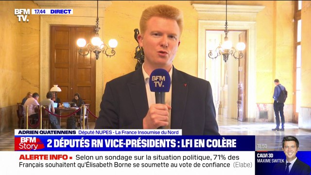 Adrien Quatennens: Dans ce Parlement, il y a clairement un accord entre Renaissance, le RN et LR