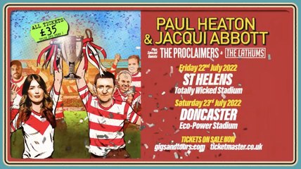Paul Heaton and Jacqui Abbott to play 2022 summer stadium shows