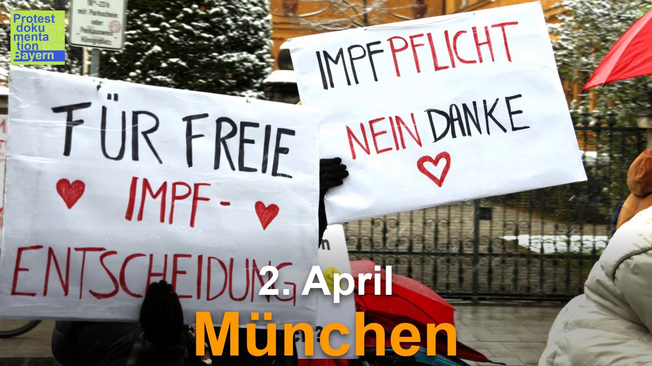 München: 4.000 demonstrierten friedlich gegen die impfpflicht | 02.04.2022