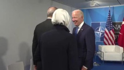 Erdoğan, ABD Başkanı Bıden ile Madrid'de Bir Araya Geldi