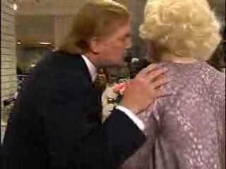 Giuliani in drag with Donald Trump