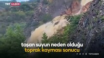 Dev kaya, Karabük-Zonguldak kara yolunu ulaşıma kapattı