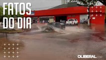 Apesar de rápida, forte chuva resulta em alagamentos em vários pontos de Santarém