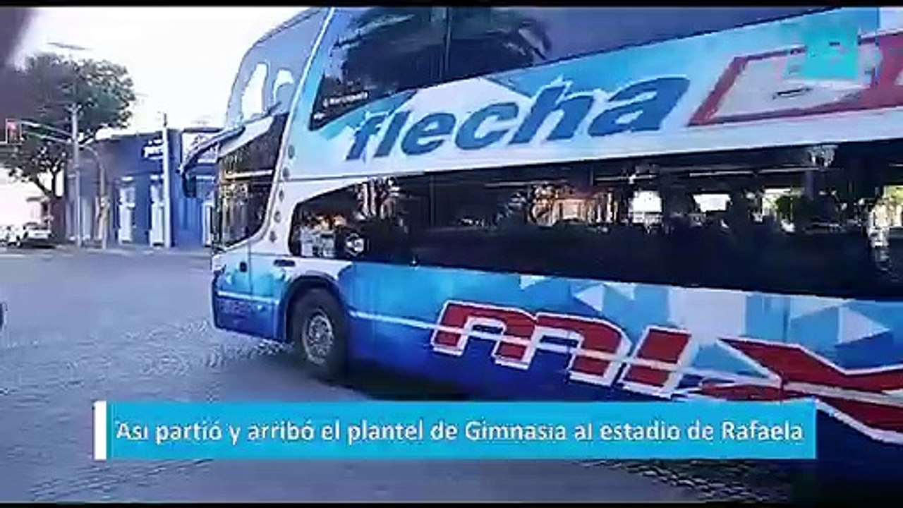 Así partió y arribó el plantel de Gimnasia al estadio de Rafaela