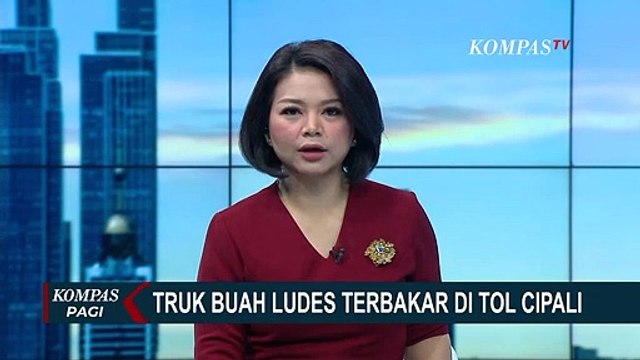 Truk Buah Terbakar di Tol Cipali KM 81, Api Berasal dari Tangki Bensin