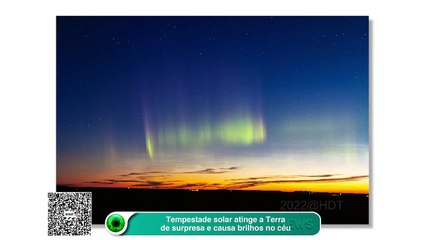 Tempestade solar atinge a Terra de surpresa e ilumina o céu