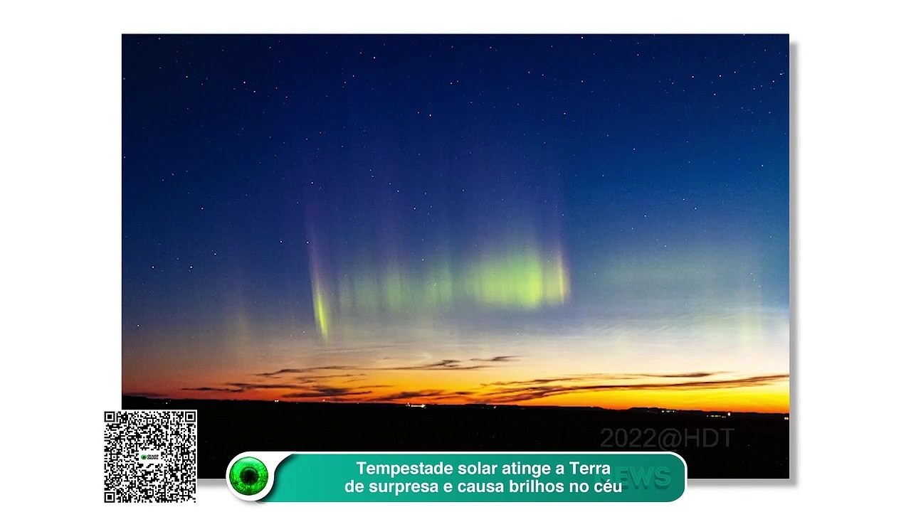 Tempestade solar atinge a Terra de surpresa e ilumina o céu