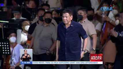 Pangulong Duterte, uuwi na sa Davao City ngayong araw | UB