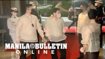 President Rodrigo Duterte arrives at Malacañang Palace