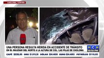 Accidente vial deja una fémina herida en Choloma, Cortés