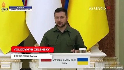 [FULL] Pernyataan Lengkap Zelensky saat Bertemu Jokowi di Istana Mariyinsky Ukraina