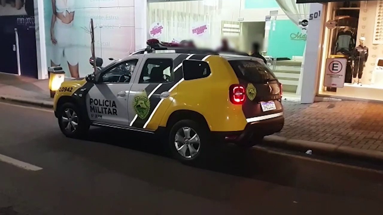 TV furtada em loja arrombada no Centro é recuperada pela PM; outras três lojas foram violadas