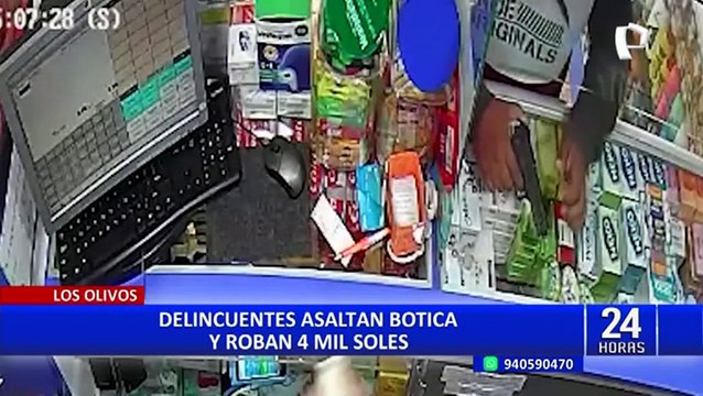 Los Olivos: ladrón finge ser cliente y roba S/ 4 000 en botica