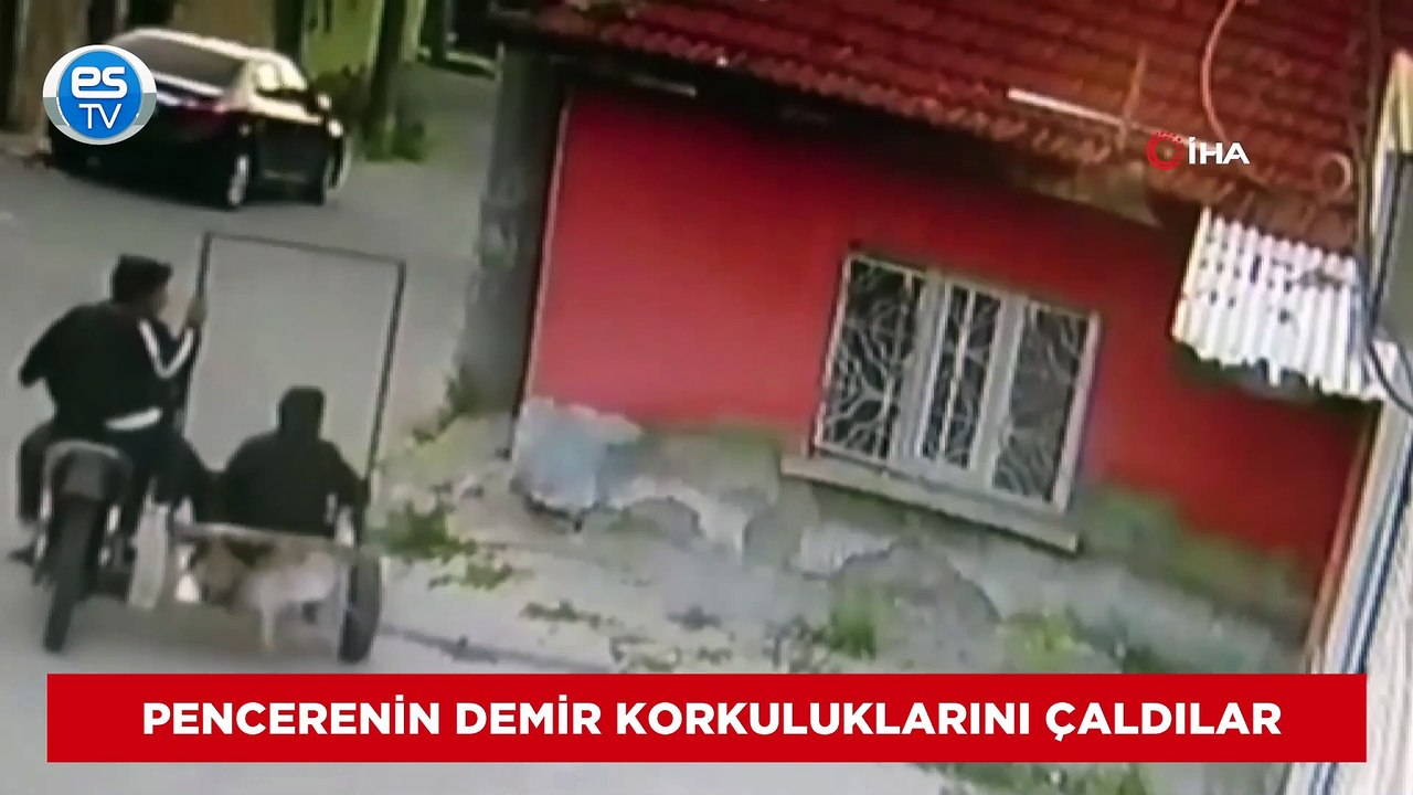 Pencerenin demir korkuluklarını çaldılar