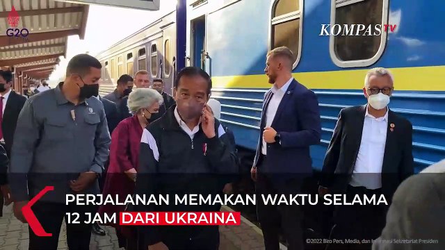 Iring-Iringan Mobil Presiden Jokowi Menuju Rusia