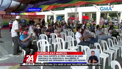 Mga taga-suporta ni Pres. Marcos na hindi nakadalo sa seremonya, nag-abang at pinanuod ang seremonya sa mga live viewing | 24 Oras