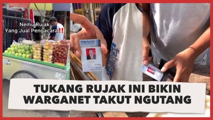 Viral, Tukang Rujak Ini Bikin Warganet Takut Ngutang Usai Perlihatkan Identitas Asli