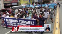 Ilang grupo, nagsagawa ng kilos-protesta sa Plaza miranda kasabay ng inagurasyon ni Pres. Bongbong Marcos; ipinanawagan ang pagbaba ng presyo ng pagkain at umento sa sahod | 24 Oras