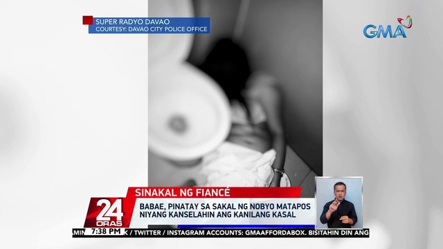 Babae, pinatay sa sakal ng nobyo matapos niyang kanselahin ang kanilang kasal | 24 Oras
