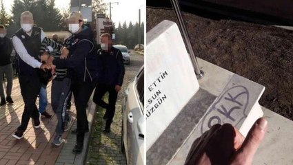 Şehit mezarına çirkin saldırı! Mahkeme, yattığı süreyi göz önünde bulundurup saldırganı tahliye etti