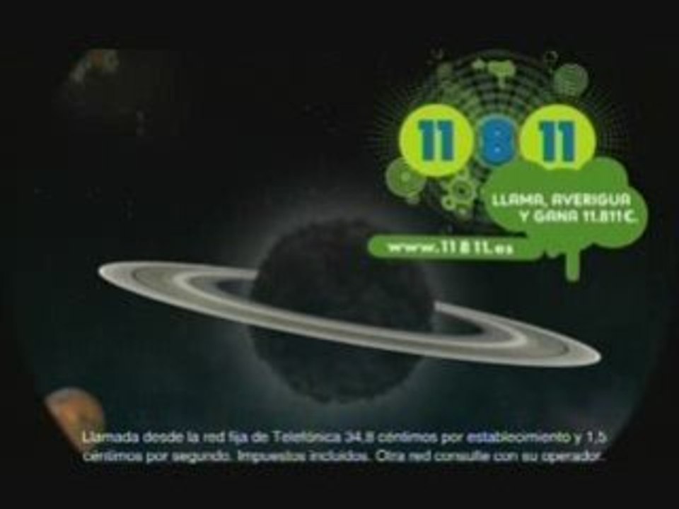 11811 Donde sea: Saturno [2008] PUBLICIDAD