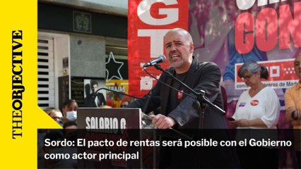 Sordo: El pacto de rentas será posible con el Gobierno como actor principal