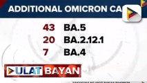70 dagdag na kaso ng Omicron subvariants, na-detect sa pinakahuling whole genome sequencing; Positivity rate sa bansa, pumalo na sa 6.8%