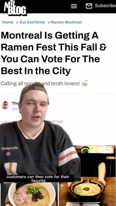 Montreal Is Getting A Ramen Fest & You Can Vote For The City's Best