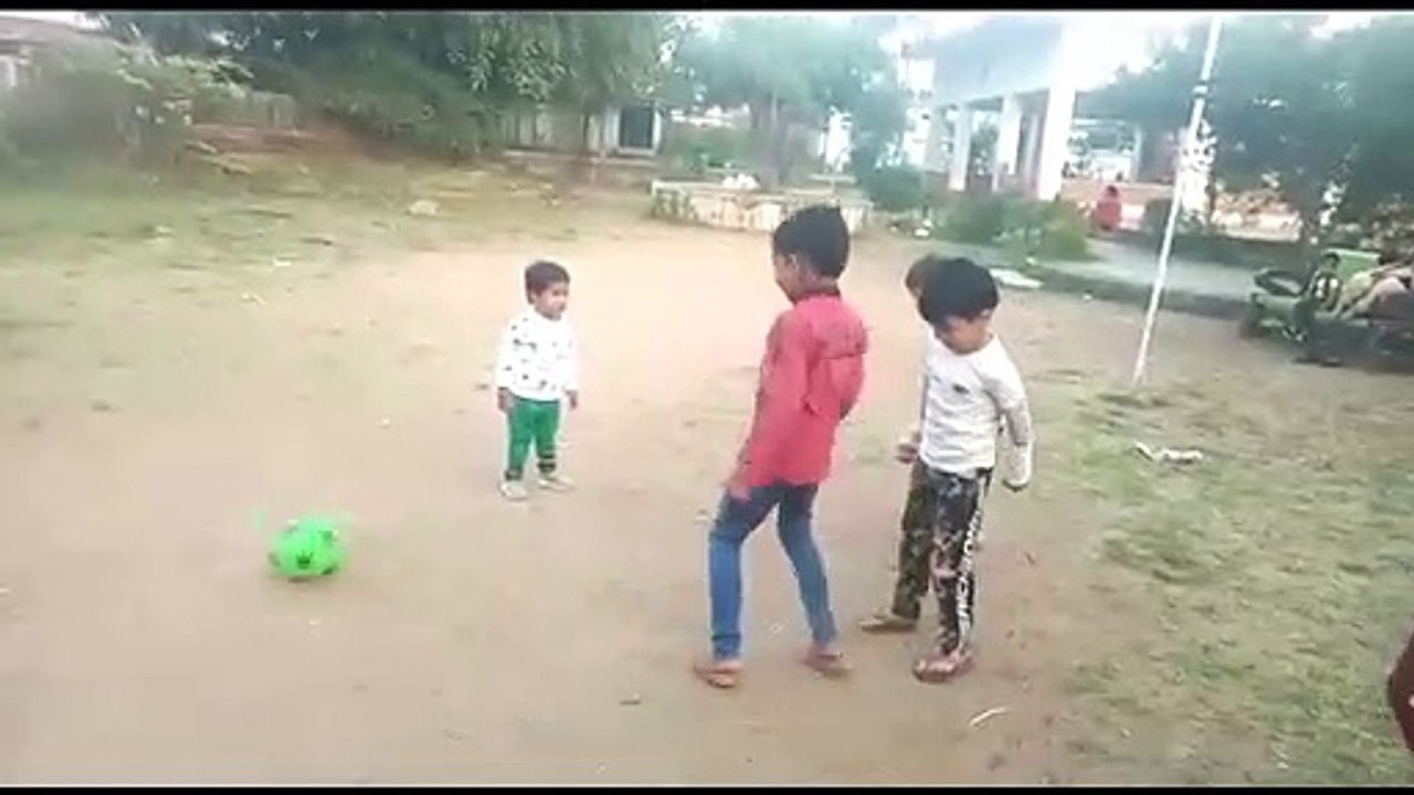 Let's play Football, Cute Baby playing football first time. OMG