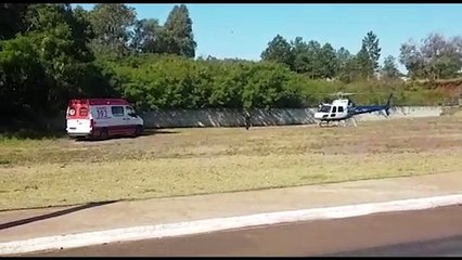 Com doença grave, mulher é trazia a Cascavel com Helicóptero do Consamu