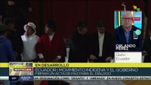 En Ecuador el movimiento indígena y el gobierno firman un acta de paz para el diálogo